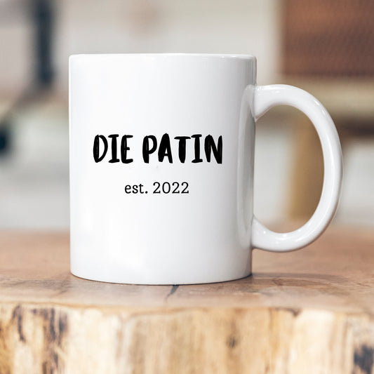 Der Pate - Patenonkel - Tasse - Jahreszahl - 2022 - Taufe - Geschenk - Paten - Bruder - Freund - Taufpate - personalisiert - mit Name
