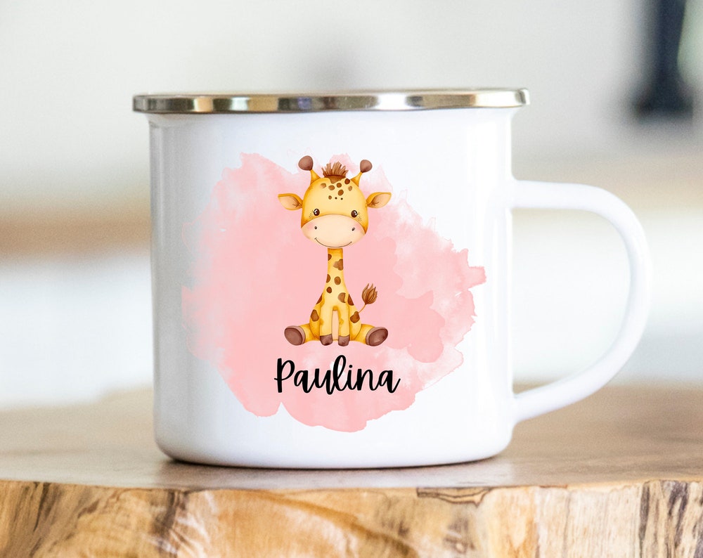 Emaillebecher für Kinder, personalisiertes Geschenk