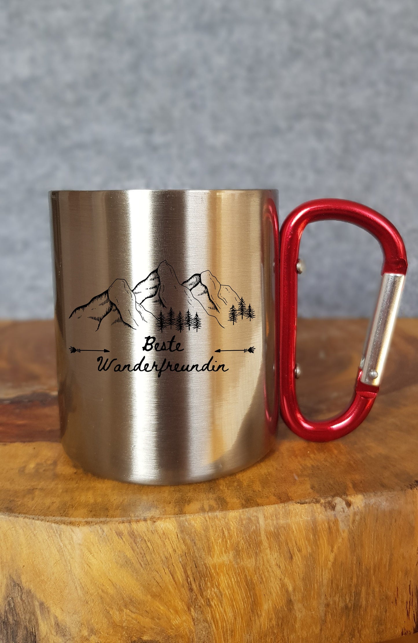 Beste Wanderfreundin- Personalisierbare Tasse - Geschenk - Karabinerhaken - Reisen - Wandern - Klettern - Natur - Outdoor - Camping