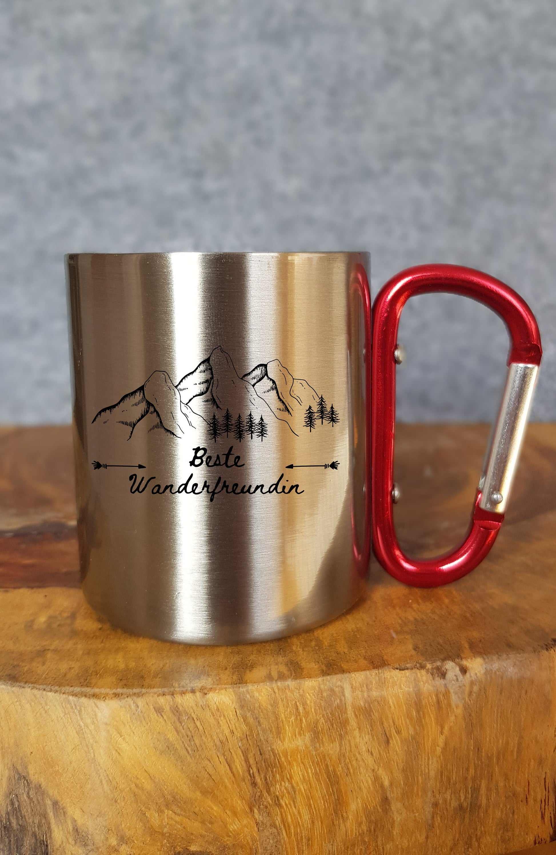 Beste Wanderfreundin- Personalisierbare Tasse - Geschenk - Karabinerhaken - Reisen - Wandern - Klettern - Natur - Outdoor - Camping