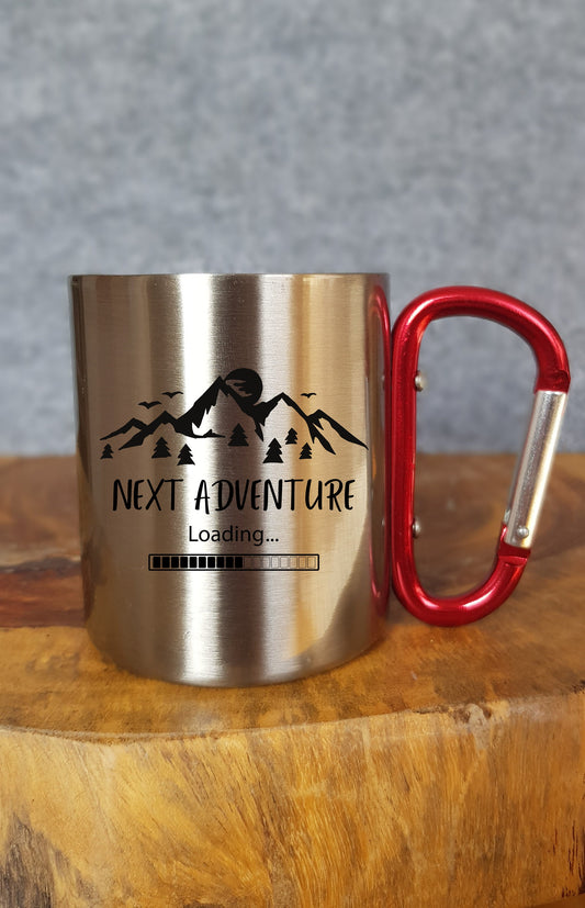 Personalisierte Tasse für Camper, Campingbecher Zelt, Edelstahl Becher, Kindertasse, Zeltlager, personalisierte Geschenke Weihnachten