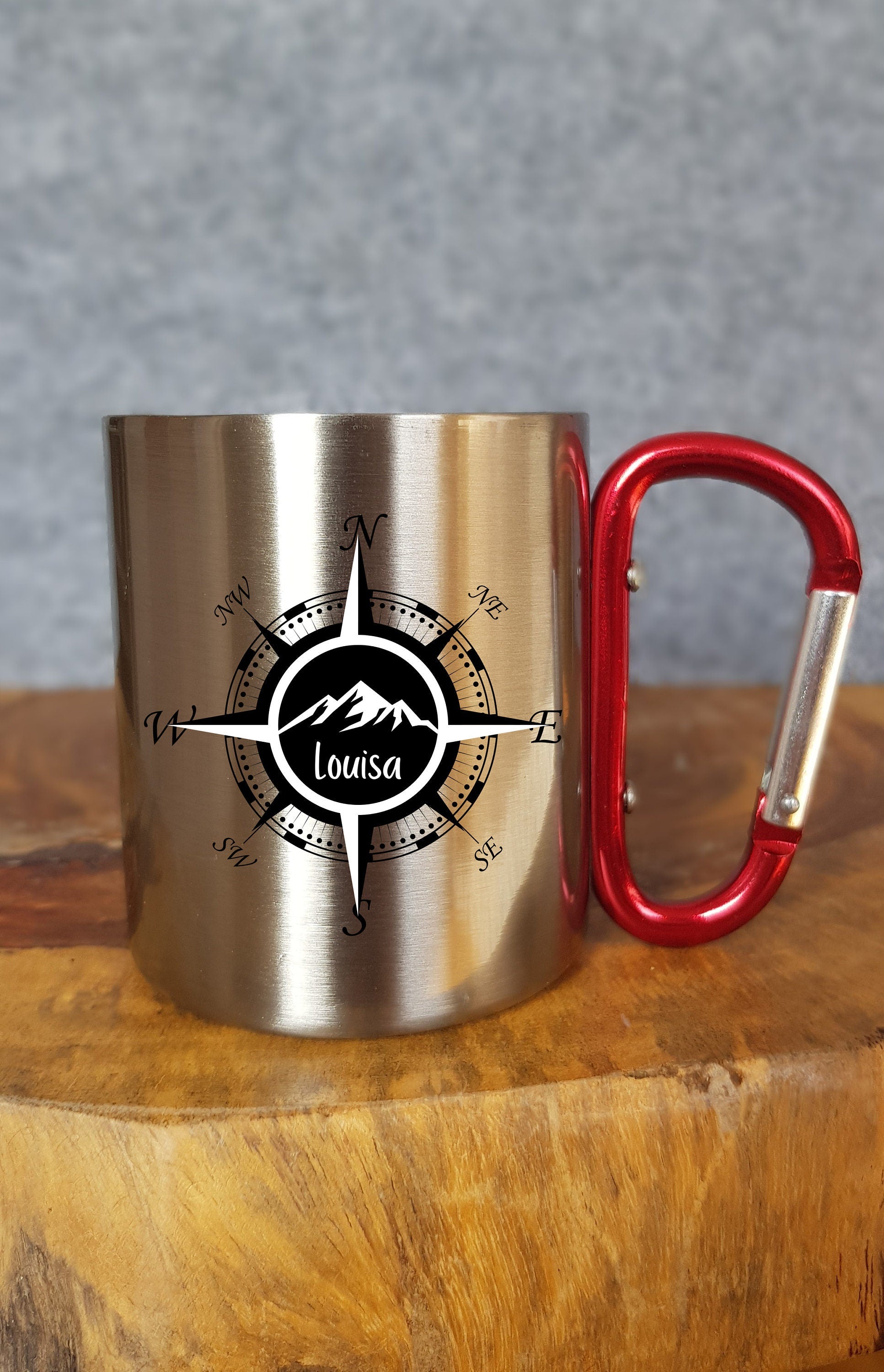 Personalisierbare Edelstahltasse - Namenstasse - Geschenk - reisen - Wald - Outdoor - Camping - Mug - Mountain - Berge - Biking -hiking