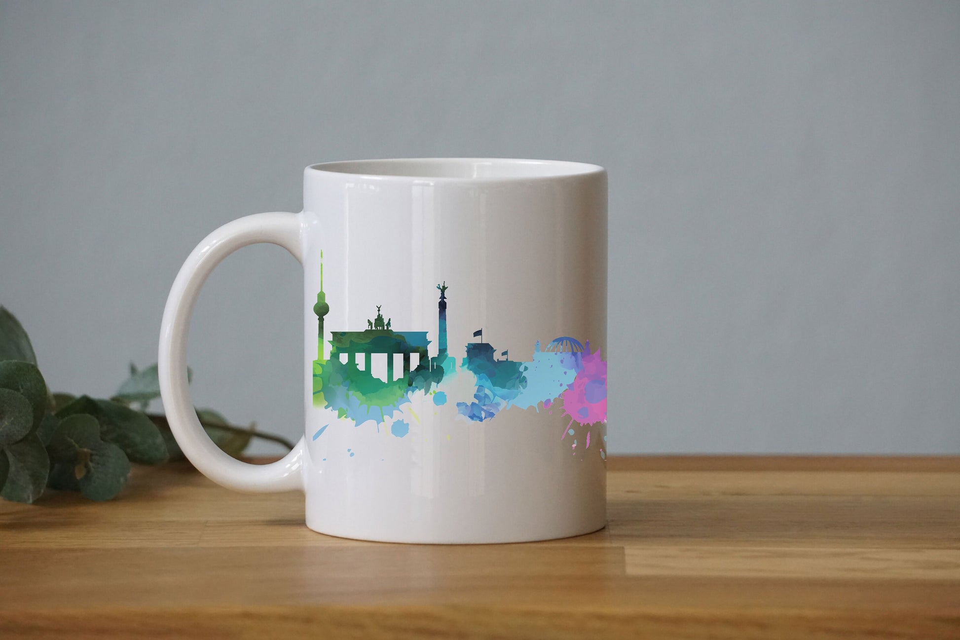 Aquarell Skyline Berlin - Tasse - Stadt - Hauptstadt - Städtetrip - Geschenk - Reise - Umzug - Souvenir - Deutschland