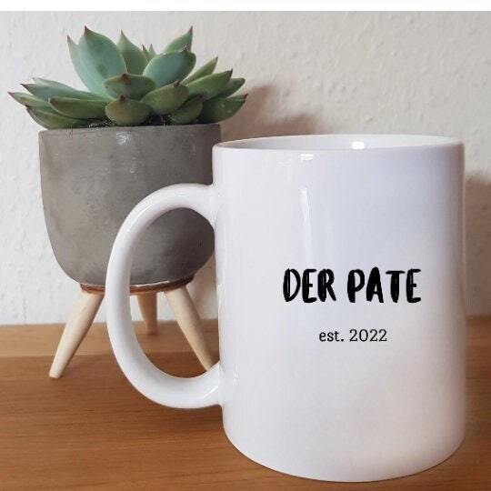 Der Pate - Patenonkel - Tasse - verschiedene Jahreszahlen - Taufe - Geschenk - Paten - Bruder - Freund - Taufpate - personalisiert