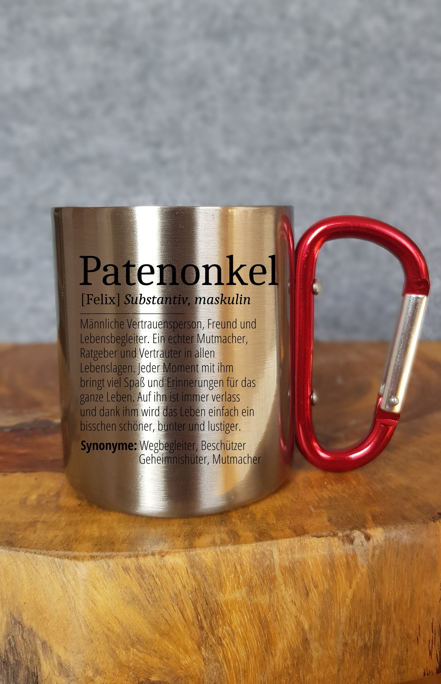 Personalisierbare Tasse - Patenonkel - Definition - Keramik - Emaille - Edelstahl
