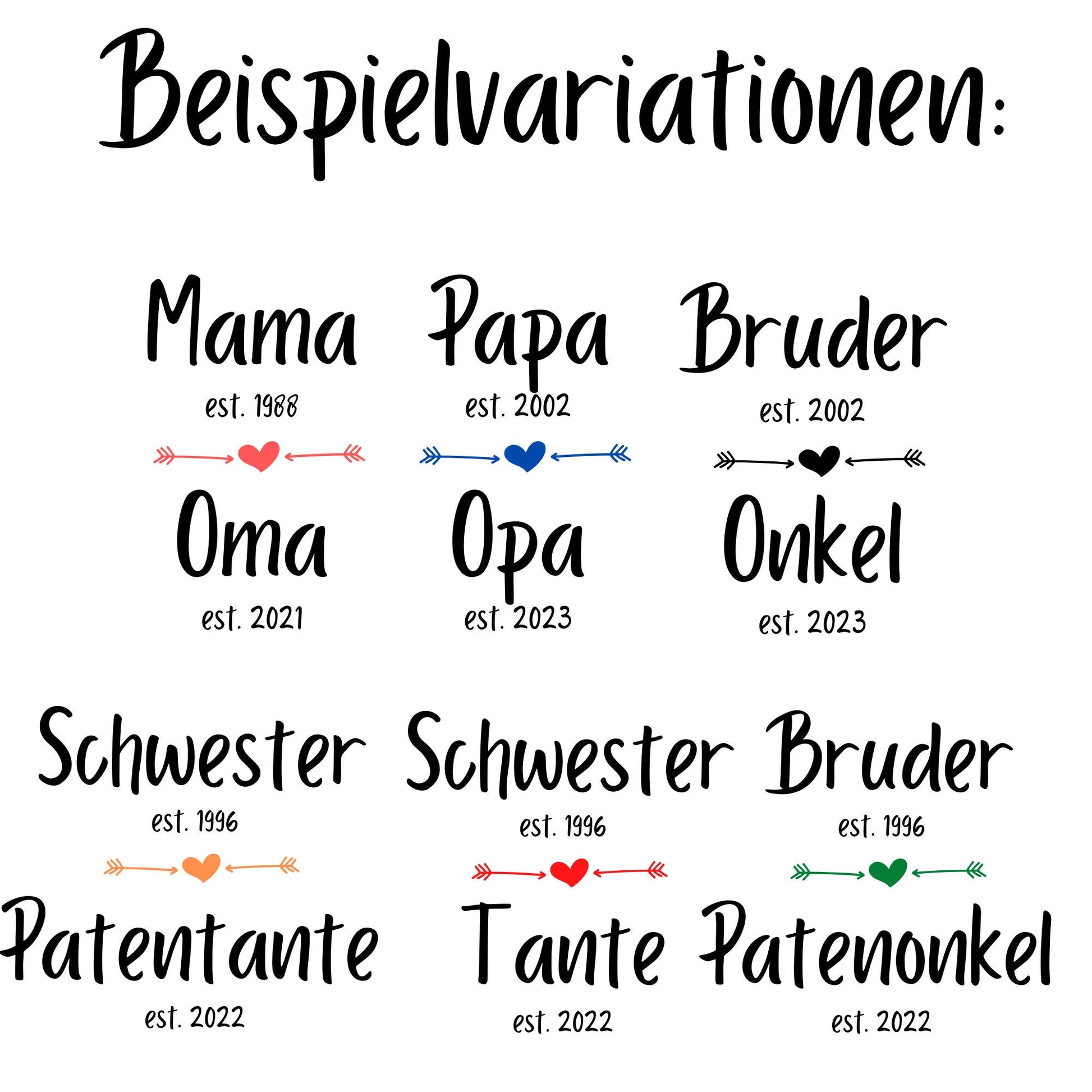 Tasse Mama Oma Tochter Geschenk Schwangerschaft personalisiert verschiedene Farben/Jahreszahlen