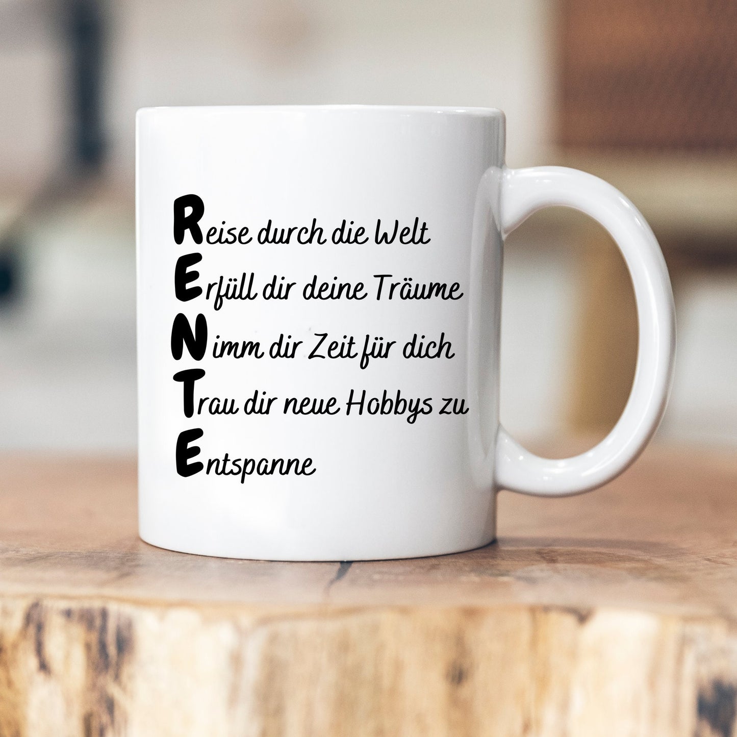 Tasse Rentner - Tasse Rentnerin - Keramik - Emaille - Ruhestand - Rente