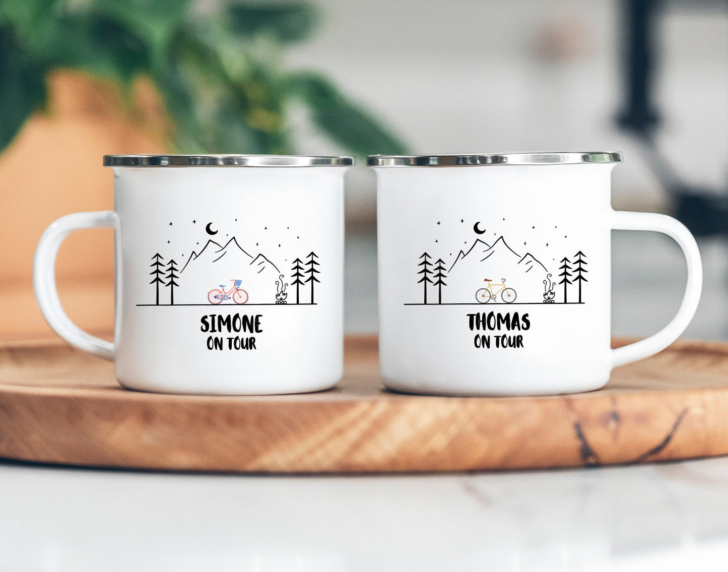 On Tour mit Name - Tasse - Geschenk - Fahrradfahrer - Triathlon - Kollege - Freund - Fahrrad - Fahrradingenieur - Ingenieur