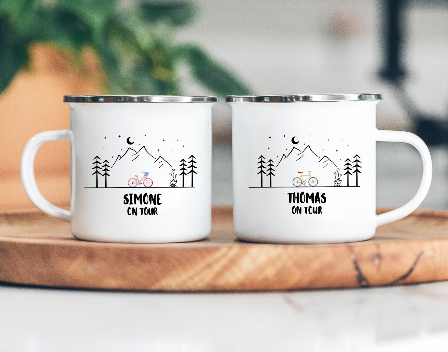 On Tour mit Name - Tasse - Geschenk - Fahrradfahrer - Triathlon - Kollege - Freund - Fahrrad - Fahrradingenieur - Ingenieur