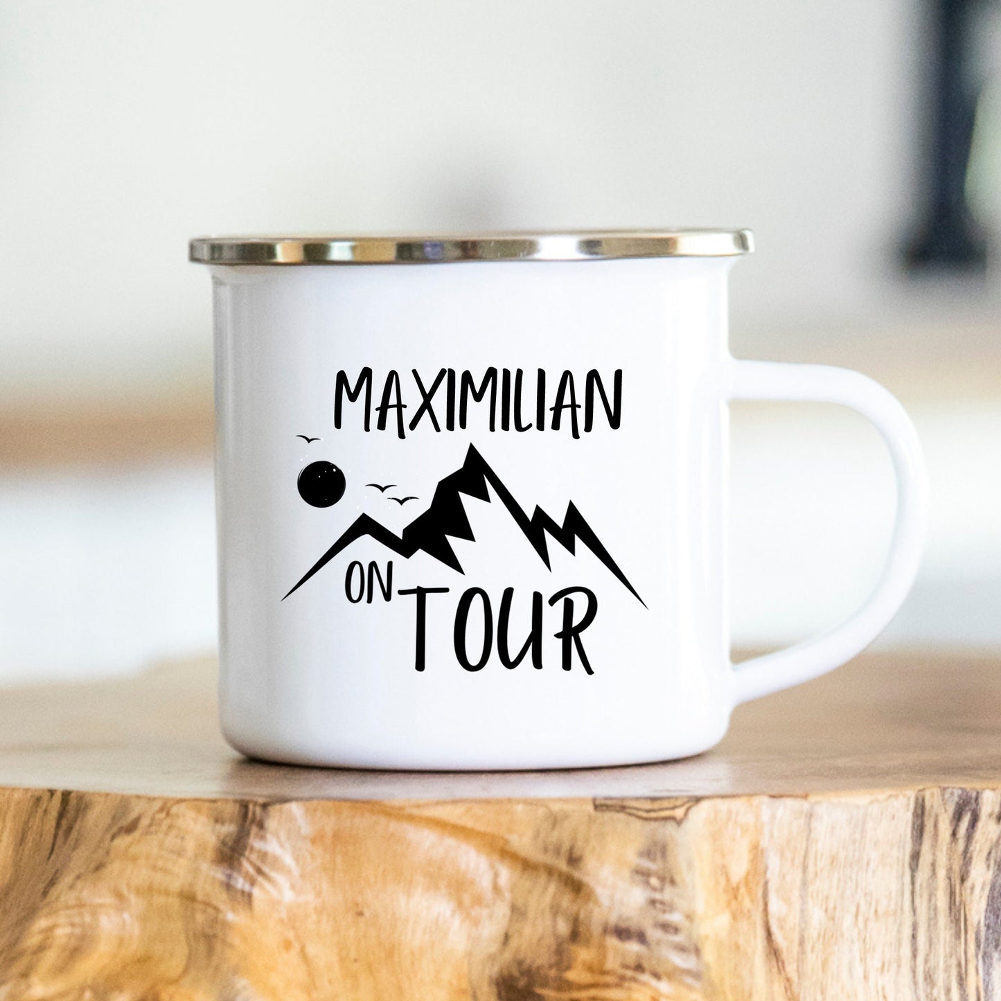 Personalisierbare Tasse - Geschenk - Reisen - Wandern - Roadtrip - Outdoor - Emaille - Camping - Urlaub - Edelstahltasse - Mug