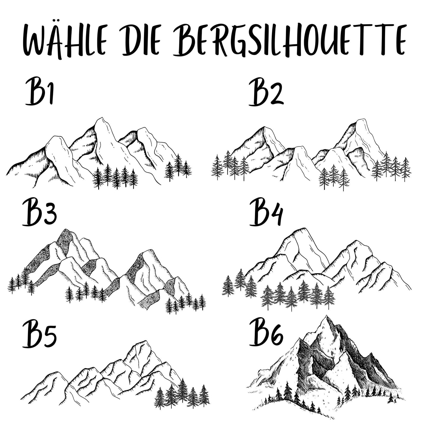 Gipfelstürmer - Personalisierbare Tasse - Emaille - Edelstahl - Bergsilhouette - Outdoor - Wandern - Geschenk - Karabiner