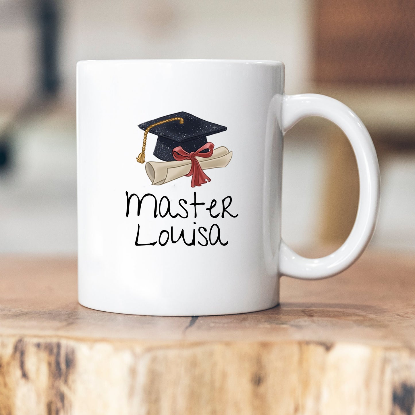 Master Bachelor Doktor Geschenk Tasse personalisiert Prüfung bestanden Geschenk Abschluss