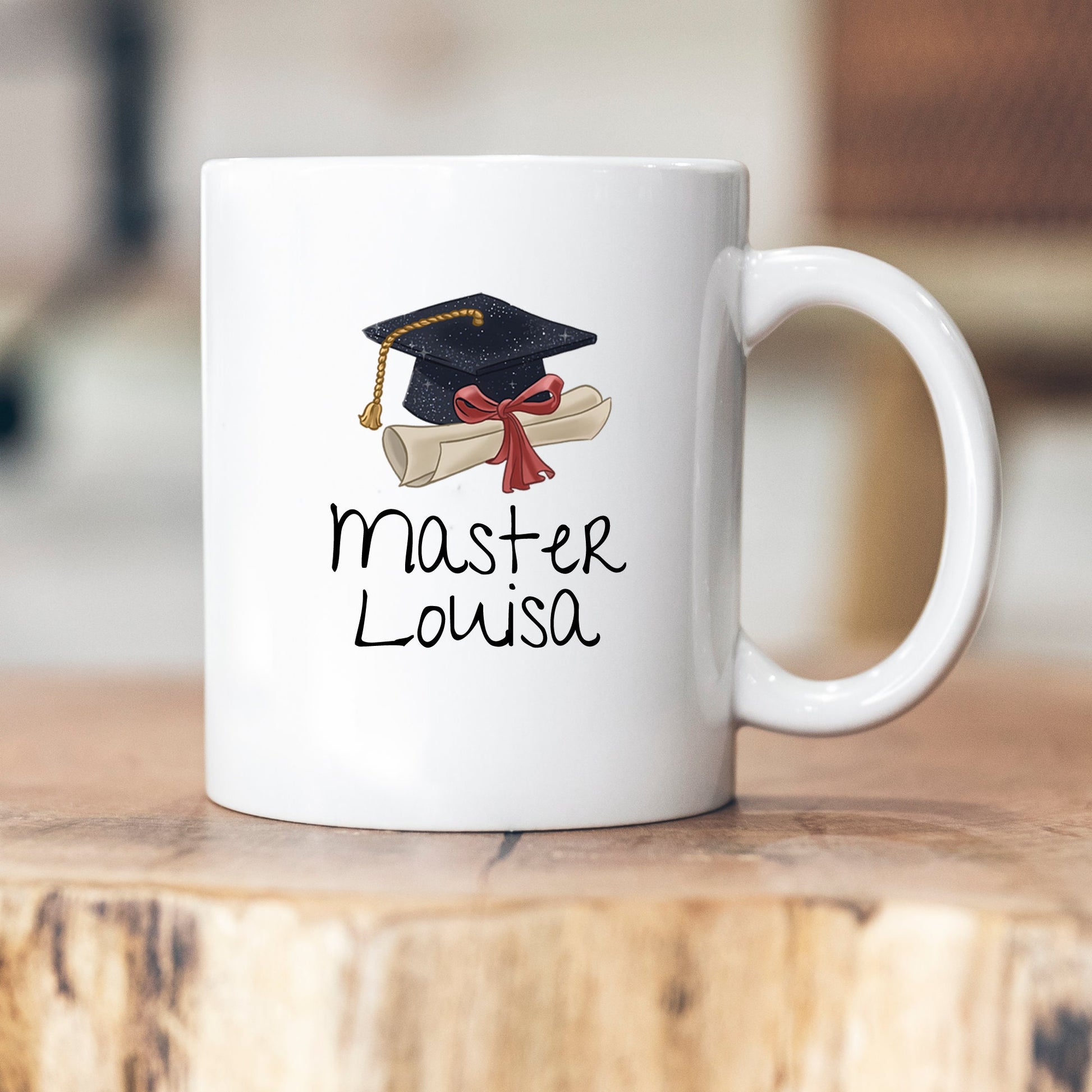 Master Bachelor Doktor Geschenk Tasse personalisiert Prüfung bestanden Geschenk Abschluss
