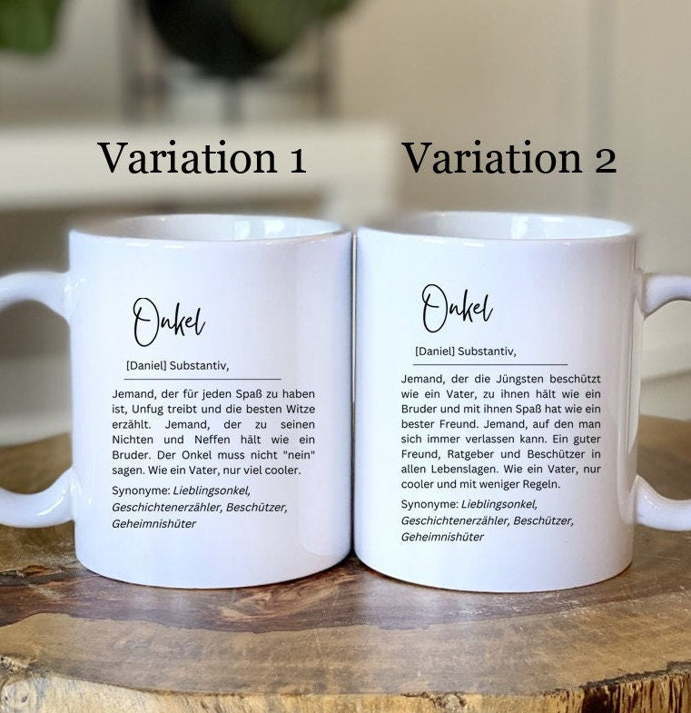 Onkel - Personalisierbare Tasse - Geburt - Baby - Pate - Patenonkel - Geschenk - Dudeneintrag
