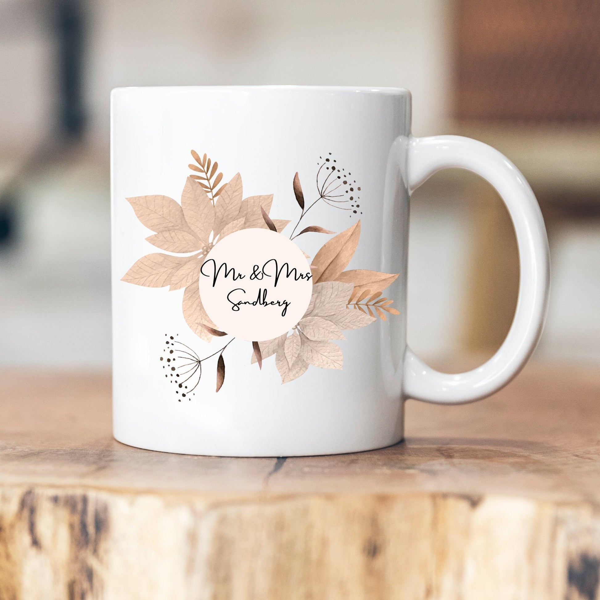 Hochzeitstasse - Wedding - Hochzeit - Tasse - personalisiert - mr & mrs - Geschenk - Verlobung - Hochzeitsdatum - Hochzeitstag - Eukalyptus
