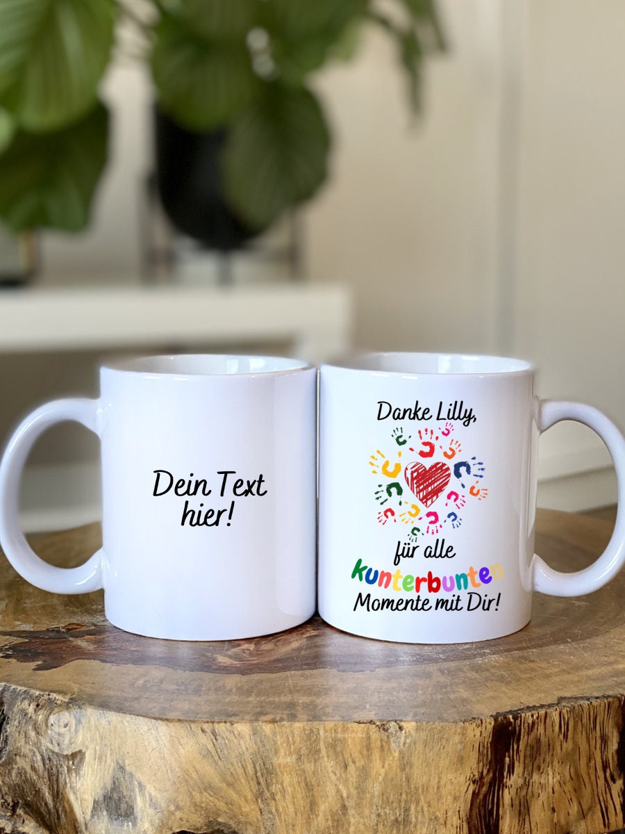 Tasse - Geschenk für Erzieherin - Tagesmutter - Hebamme - Keramik - Abschiedsgeschenk - Danke Geschenk - Geburtstagsgeschenk - Mama - Oma