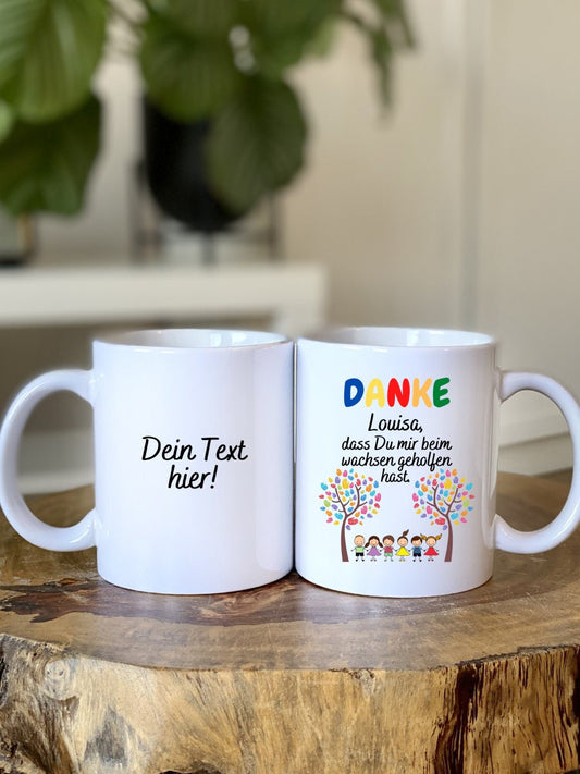 Tasse - Geschenk für Erzieherin - Tagesmutter - Hebamme - Keramik - Abschiedsgeschenk - Danke Geschenk - Geburtstagsgeschenk - Mama - Oma