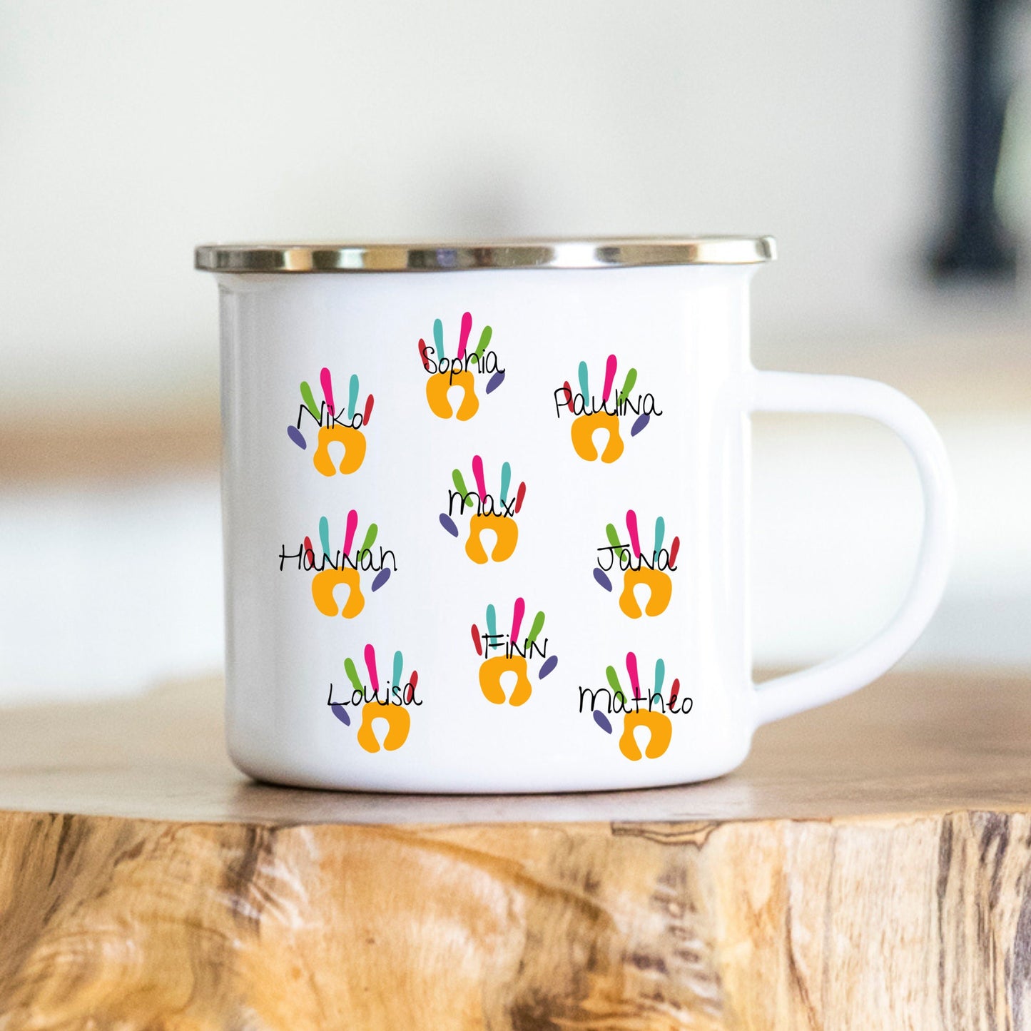 Personalisierbare Tasse - Erzieherin - Dankeschön - Abschiedsgeschenk - Emaille - Keramik - Geschenk - Tagesmutter