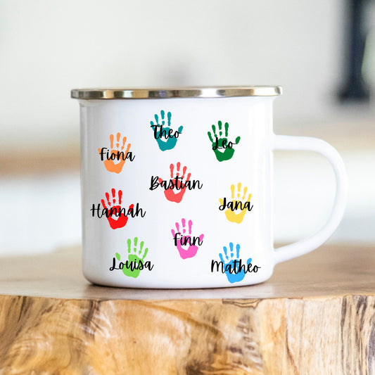 Personalisierbare Tasse - Erzieherin - Dankeschön - Abschiedsgeschenk - Emaille - Keramik - Geschenk - Tagesmutter