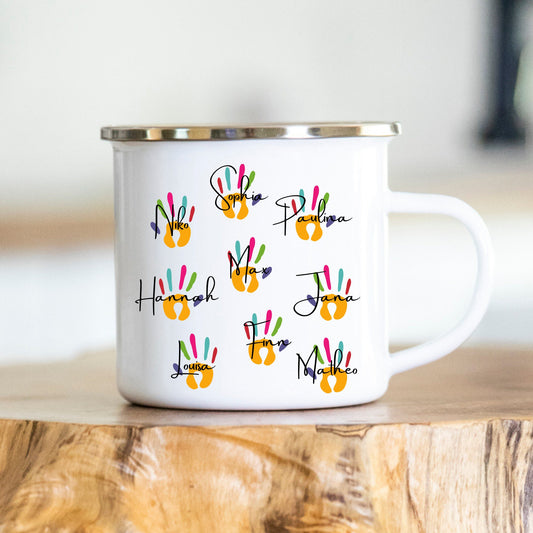 Personalisierbare Tasse - Erzieherin - Dankeschön - Abschiedsgeschenk - Emaille - Keramik - Geschenk - Tagesmutter