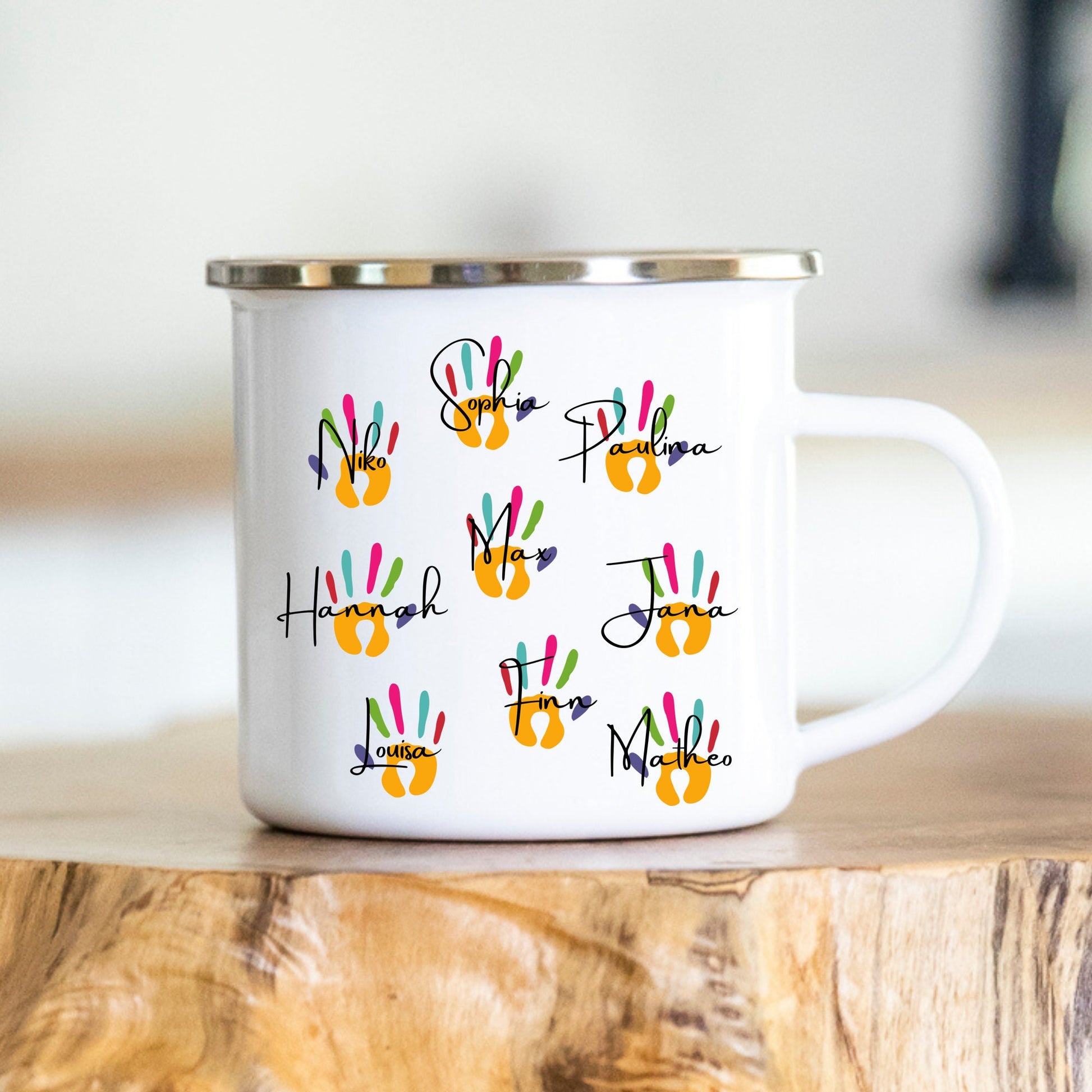 Personalisierbare Tasse - Erzieherin - Dankeschön - Abschiedsgeschenk - Emaille - Keramik - Geschenk - Tagesmutter
