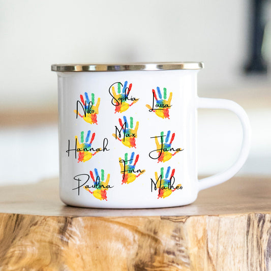 Personalisierbare Tasse - Erzieherin - Dankeschön - Abschiedsgeschenk - Emaille - Keramik - Geschenk - Tagesmutter