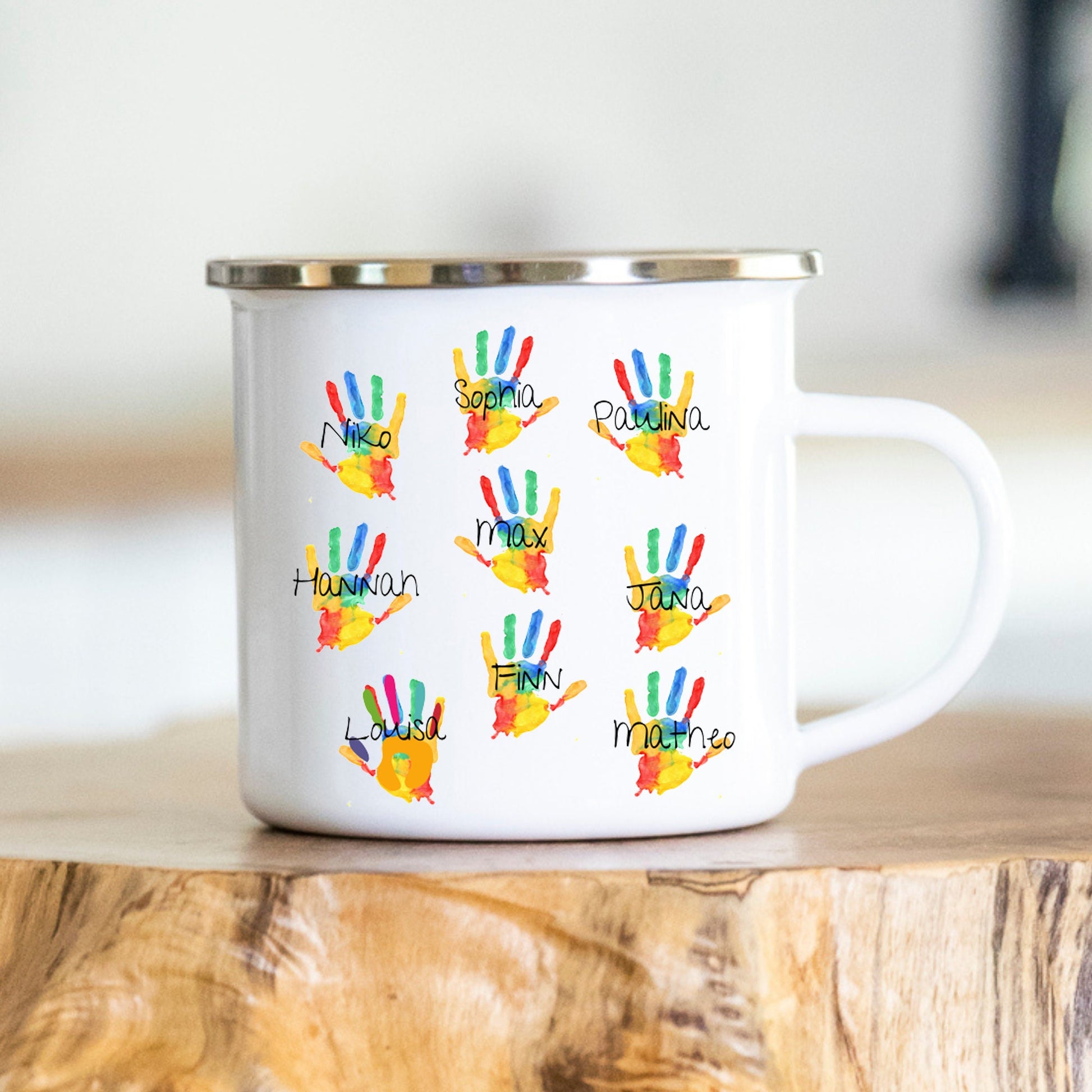 Personalisierbare Tasse - Erzieherin - Dankeschön - Abschiedsgeschenk - Emaille - Keramik - Geschenk - Tagesmutter