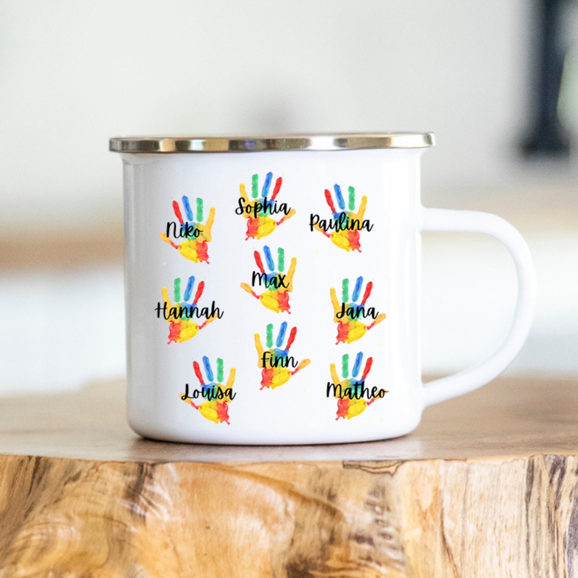 Personalisierbare Tasse - Erzieherin - Dankeschön - Abschiedsgeschenk - Emaille - Keramik - Geschenk - Tagesmutter