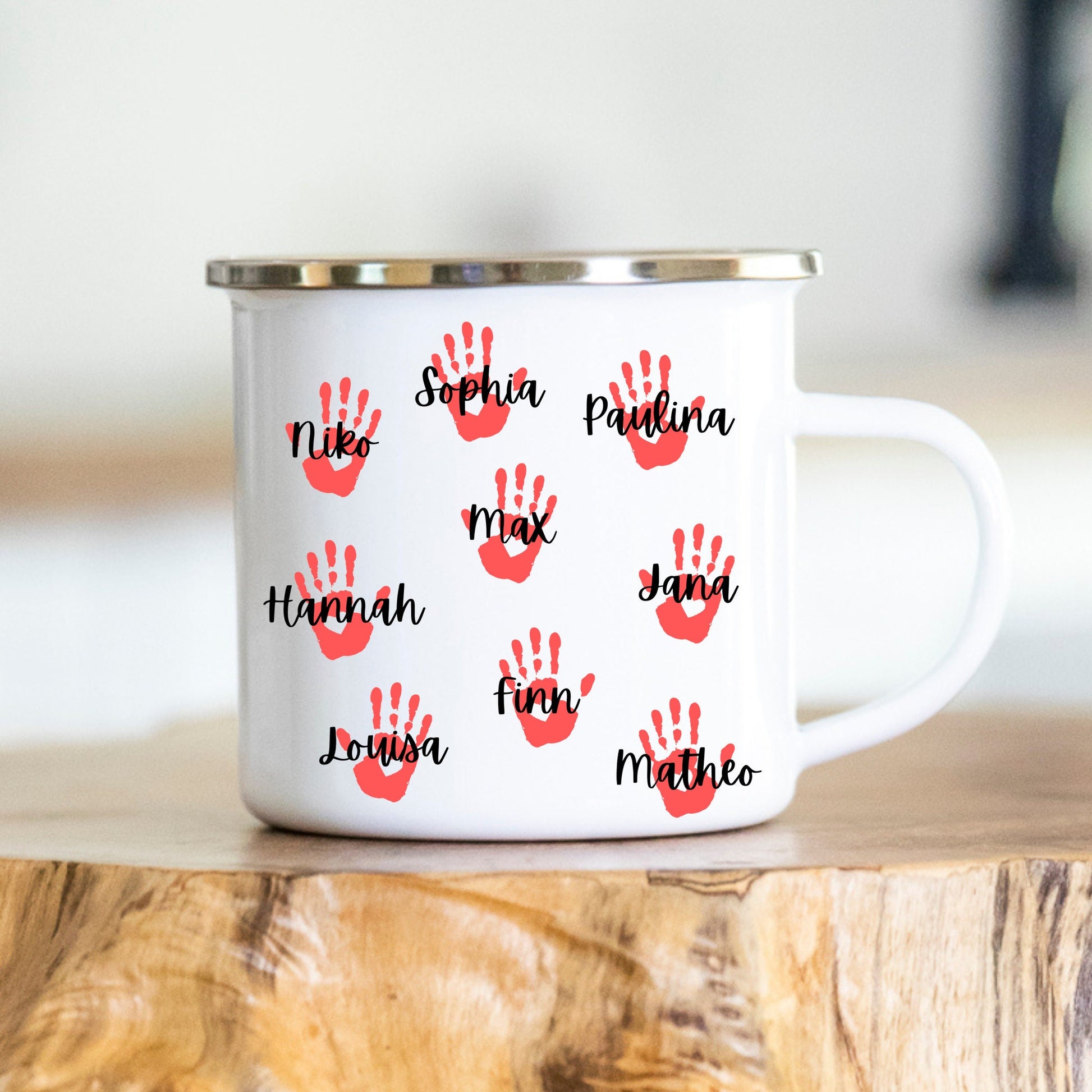 Personalisierbare Tasse - Erzieherin - Dankeschön - Abschiedsgeschenk - Emaille - Keramik - Geschenk - Tagesmutter