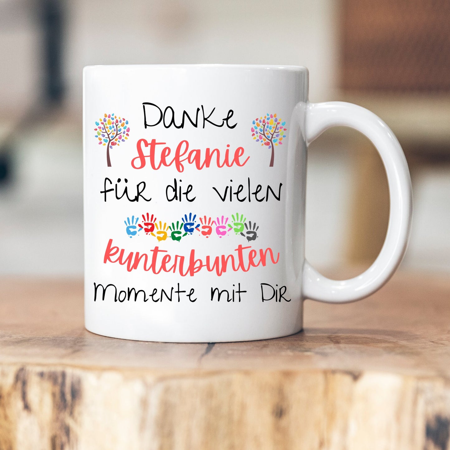 Personalisierbare Tasse - Erzieherin - Dankeschön - Abschiedsgeschenk - Emaille - Keramik - Geschenk - Tagesmutter