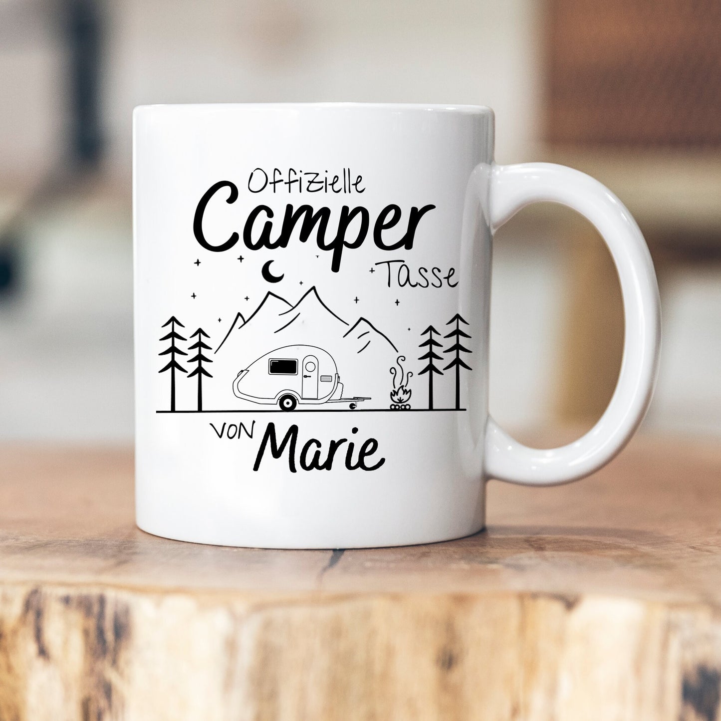Personalisierte Tasse, Camping, Wohnmobil, Geschenk, Wohnwagen, Wandern, verschiedene Farben, verschiedene Tassen, Emaille, Edelstahl