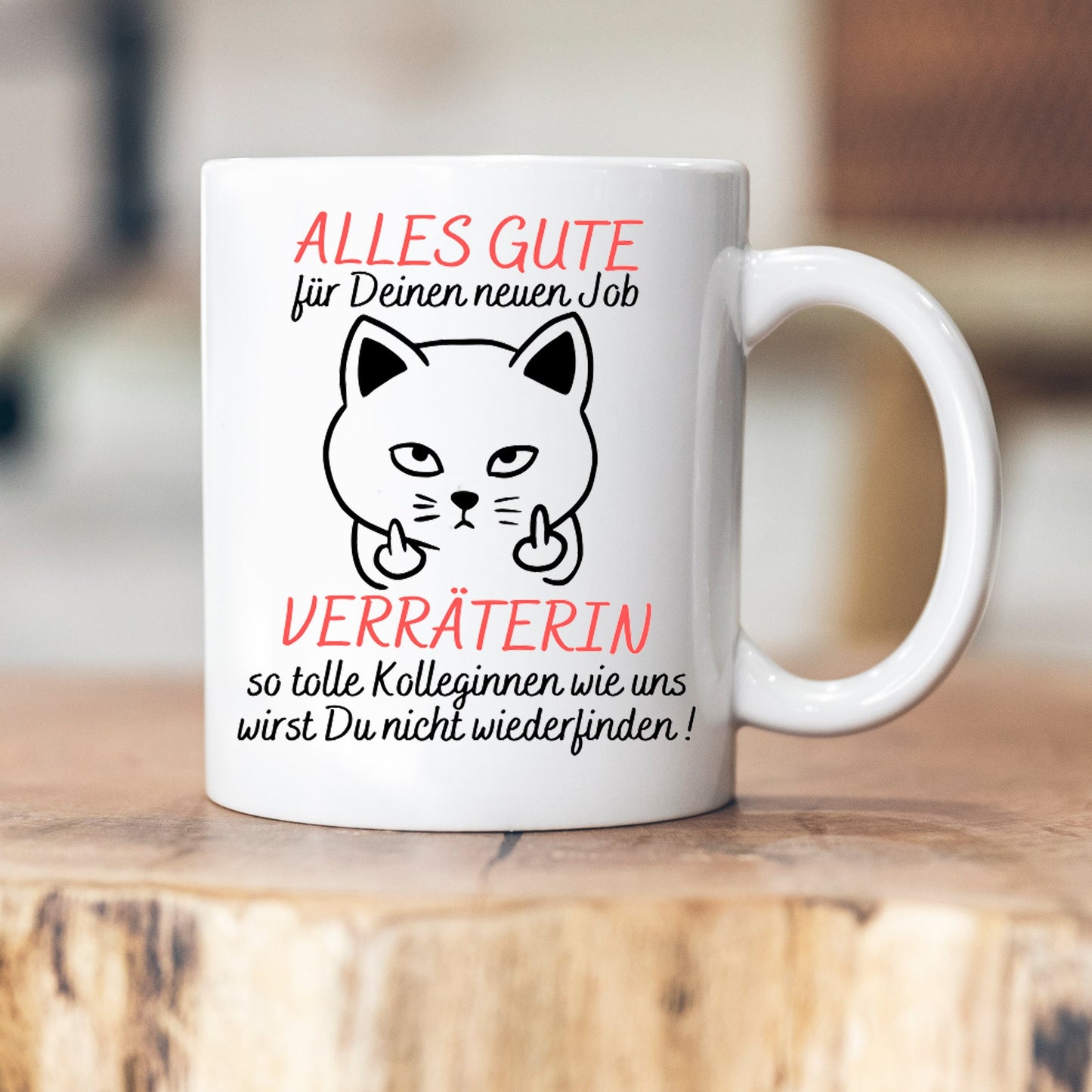 Verräterrin - Kollegin - Tasse - Geschenk - Keramik - Emaille - Abschied