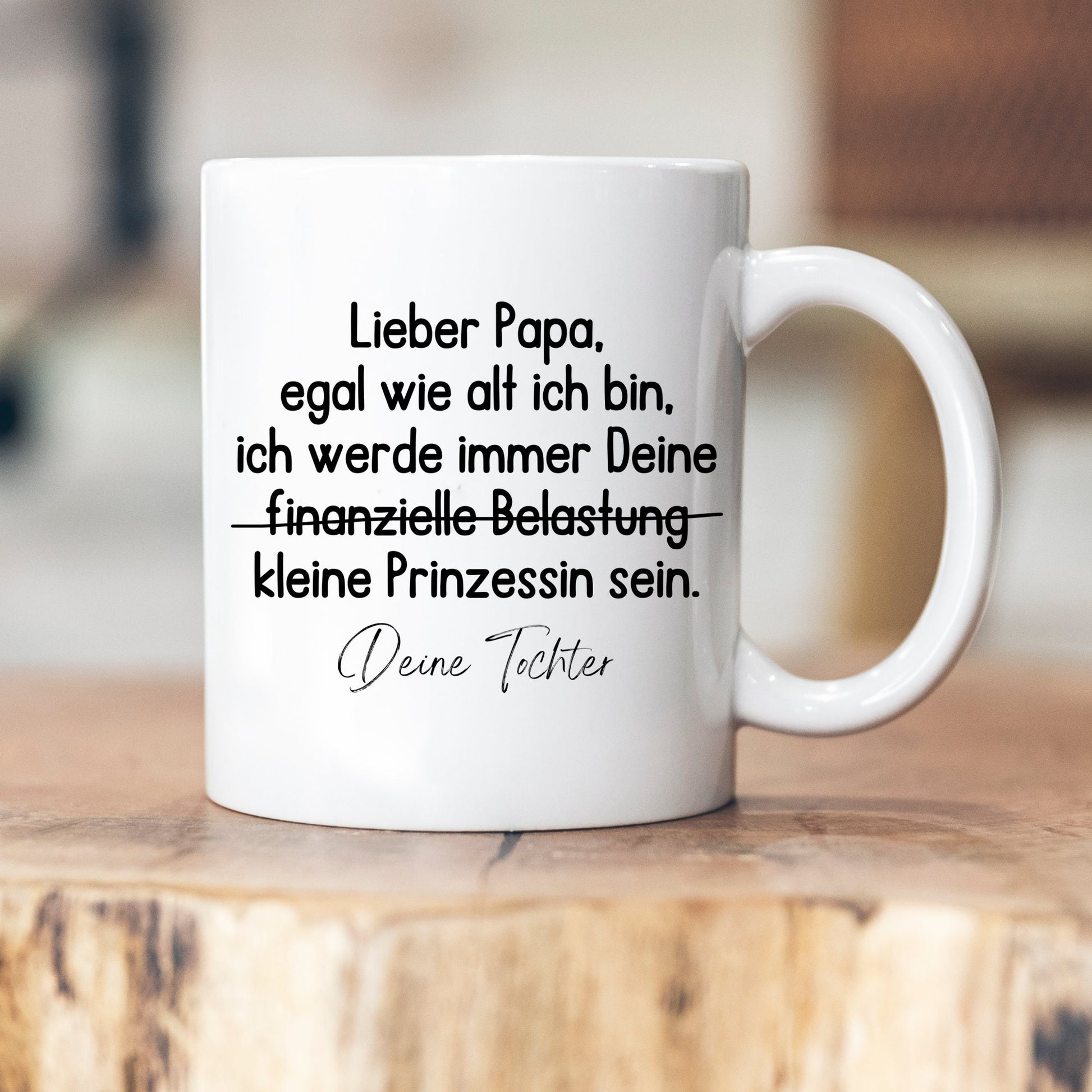 Papa - Geschenk - Tochter - Vatertag - Geburtstag- Tasse - Keramik - Emaille