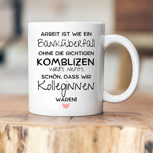Abschied - Kollegin - Tasse - Geschenk - Keramik - Emaille - Danke