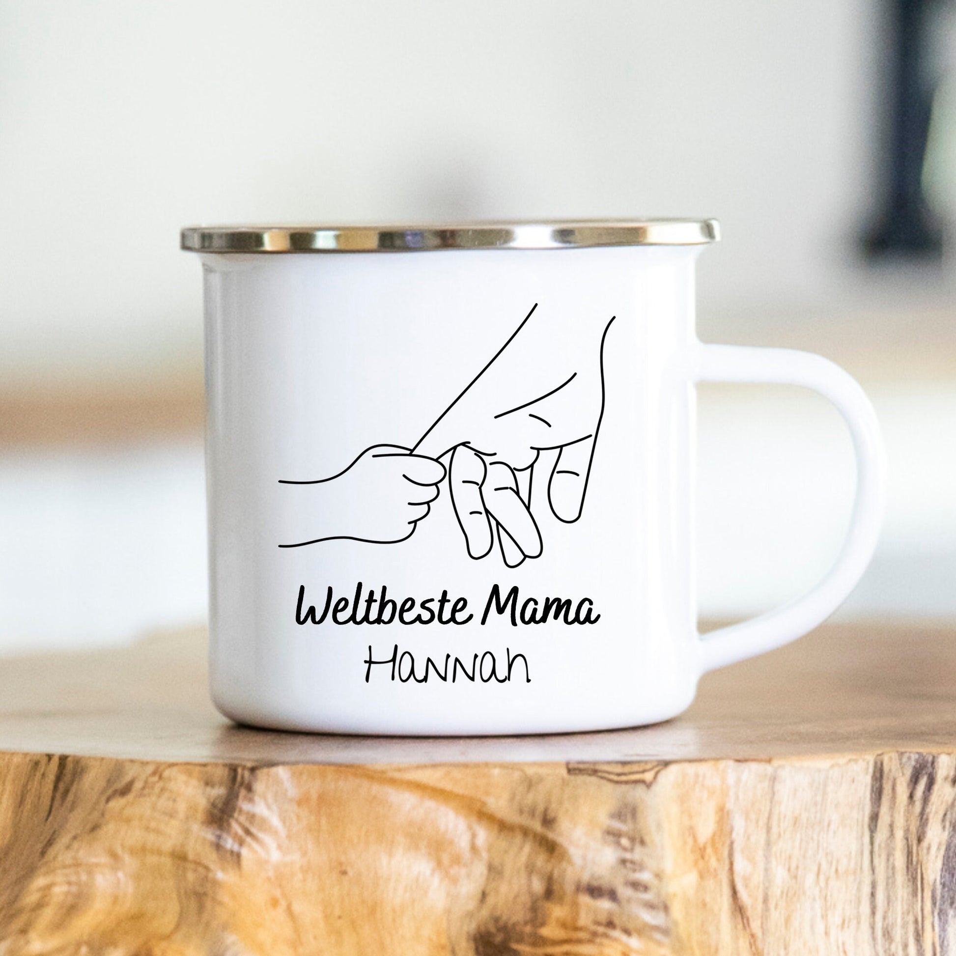 Personalisiertes Geschenk - Papa - Vatertag - Mama - Muttertag - Gechenk - Tasse - Keramik - Emaille