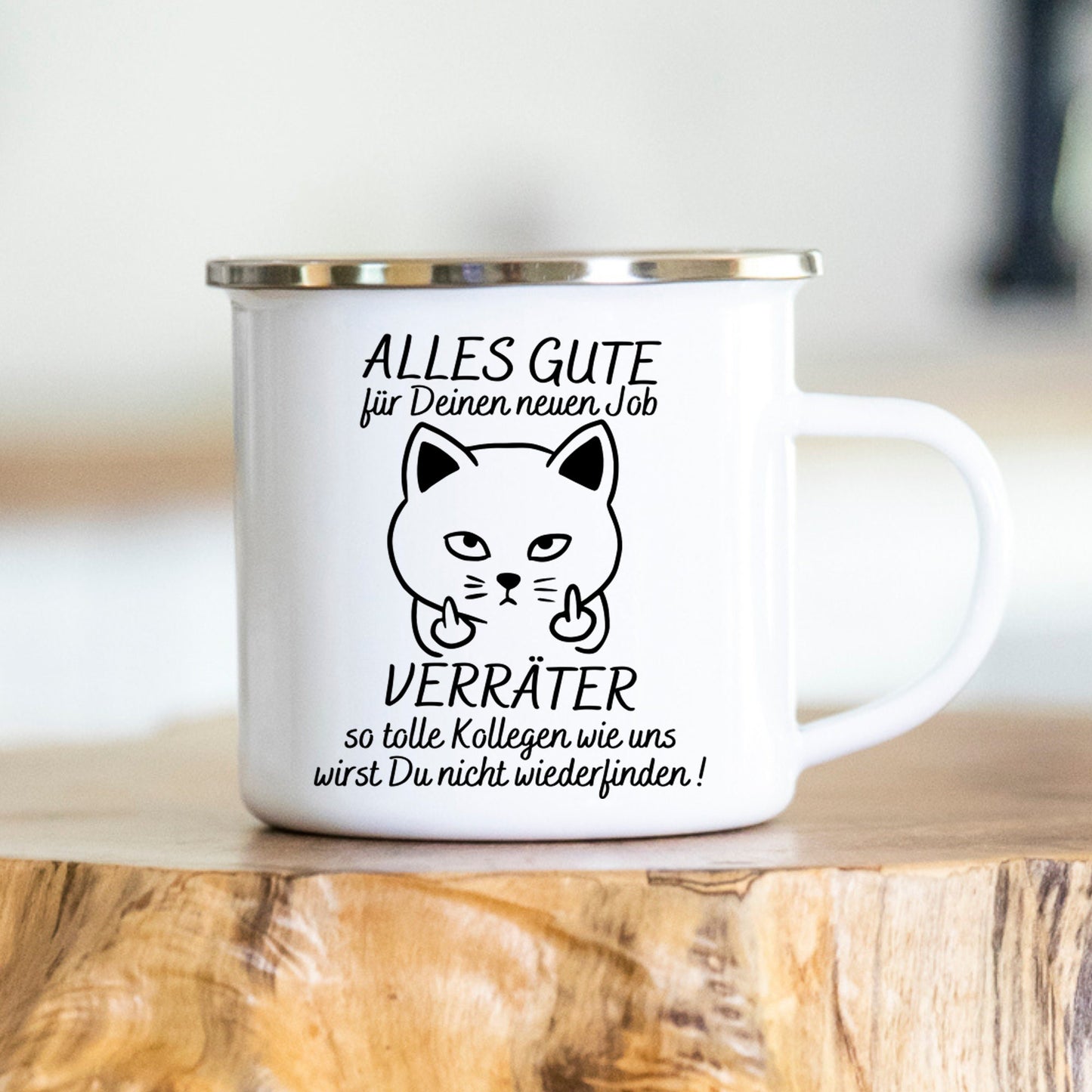 Verräter - Tasse - Geschenk - Keramik - Emaille - Abschied