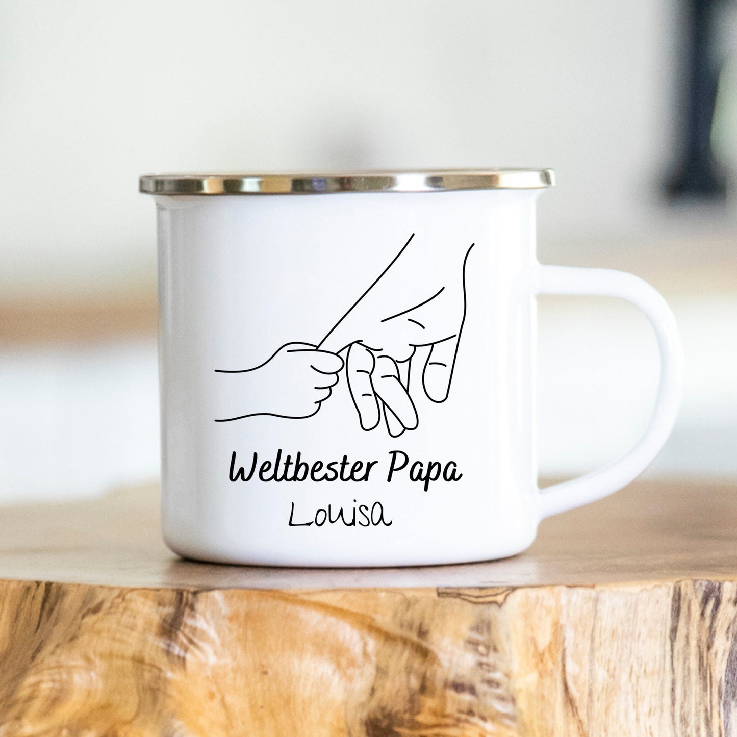 Personalisiertes Geschenk - Papa - Vatertag - Mama - Muttertag - Gechenk - Tasse - Keramik - Emaille