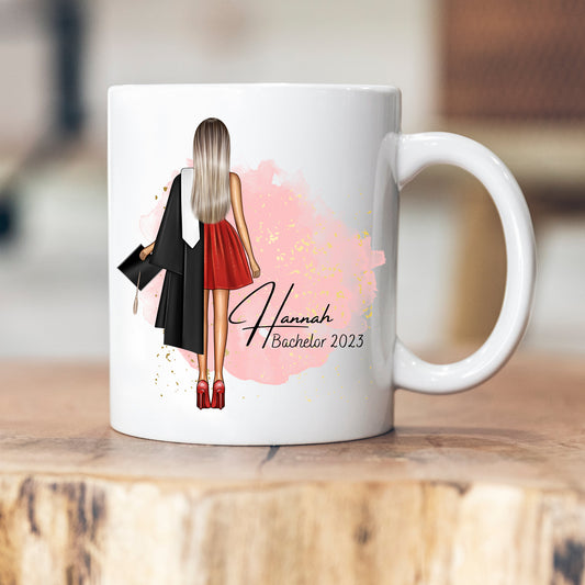 Tasse Abschluss - Personalisierbare Tasse - Bachelor - Master - Doktor - Absolvent - Geschenk - Name - Graduation - Studentin