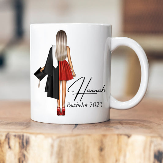 Tasse Abschluss - Personalisierbare Tasse - Bachelor - Master - Doktor - Absolvent - Geschenk - Name - Graduation - Studentin