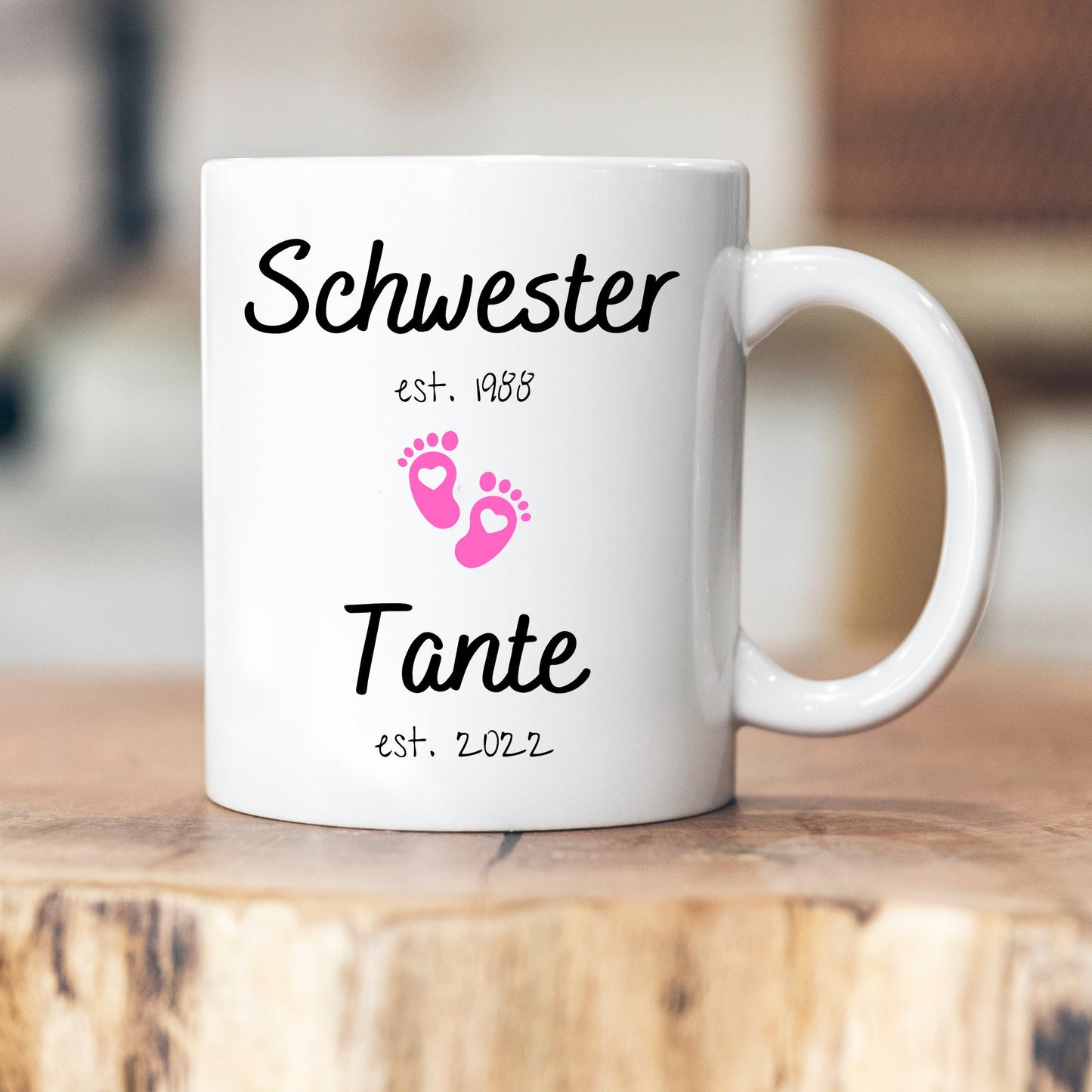 Tasse Mama Oma Tochter Geschenk Schwangerschaft personalisiert verschiedene Farben/Jahreszahlen
