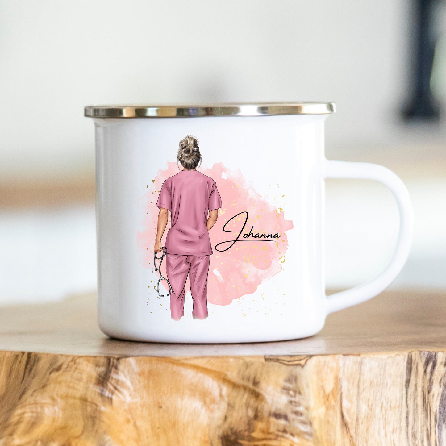 Personalisierbare Tasse - Krankenschwester - Ärztin - Geschenk - Name -Kollegin -