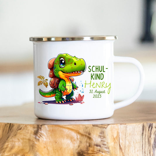 Emaille Einschulung Geschenk Junge Mädchen Kinderbecher Tasse Personalisiert Kita Kindergarten Kinder