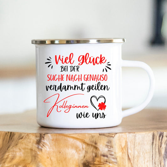 Personalisierbare Tasse - Tasse - Kollegen -Kolleginnen - Abschiedsgeschenk - Emaille - Keramik