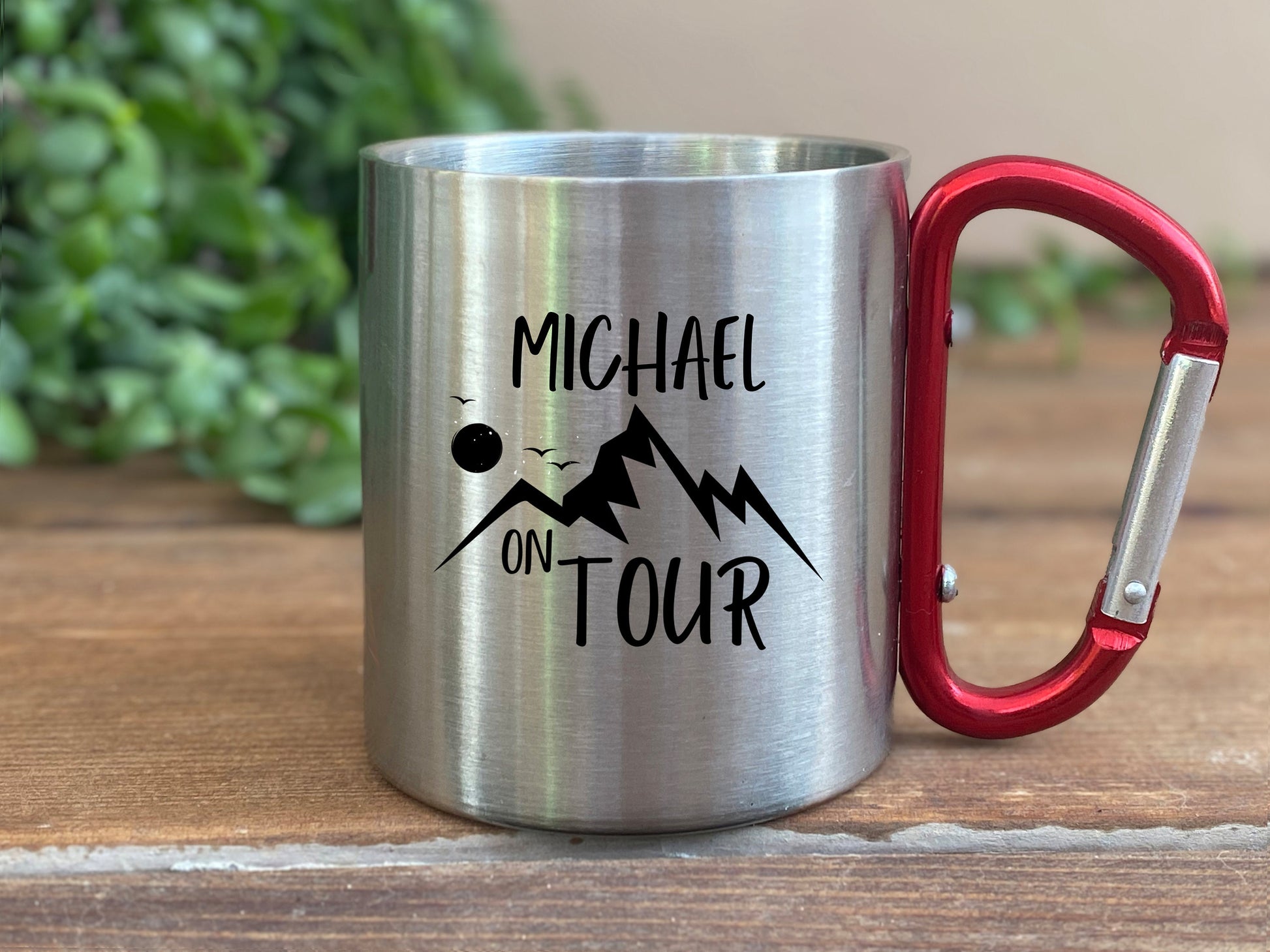Namenstasse - Personalisierbare Tasse - Geschenk - Reisen - Wandern - Roadtrip - Outdoor - Emaille - Camping - Urlaub - Edelstahltasse - Mug