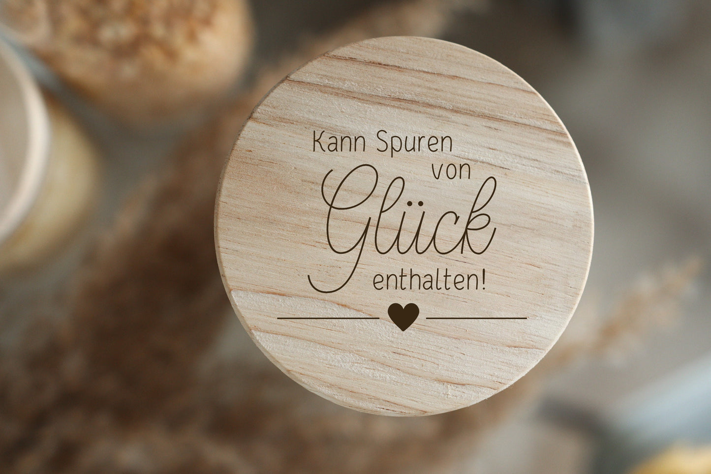Personalisiertes Vorratsglas - Aufbewahrungsglas - 4 Größen - Holzdeckel - personalisierbar - Geschenk für Freundin/Mama - Keksdose