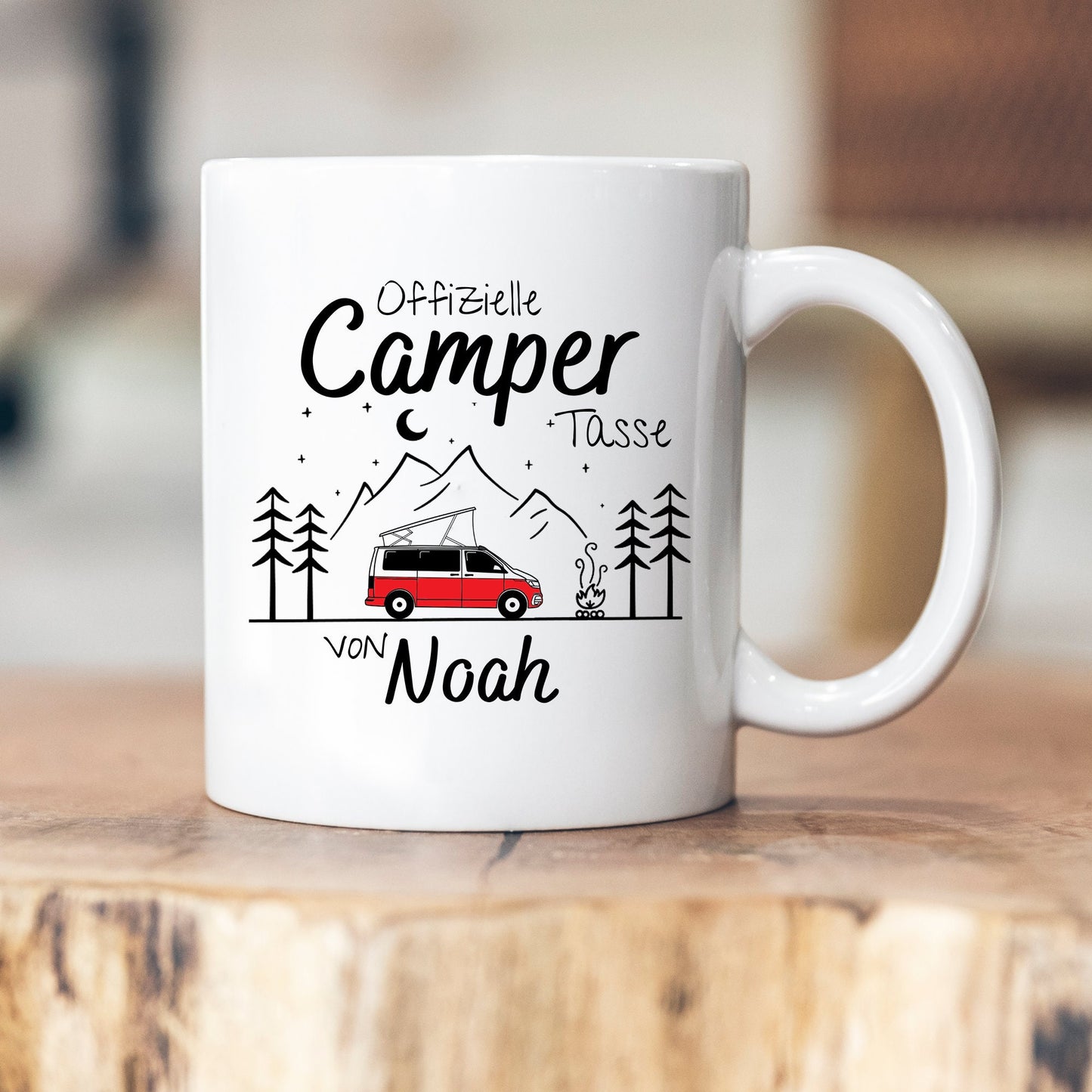 Personalisierte Tasse, Camping, Wohnmobil, Geschenk, Wohnwagen, verschiedene Farben, verschiedene Tassen, Keramik, Emaille, Edelstahl