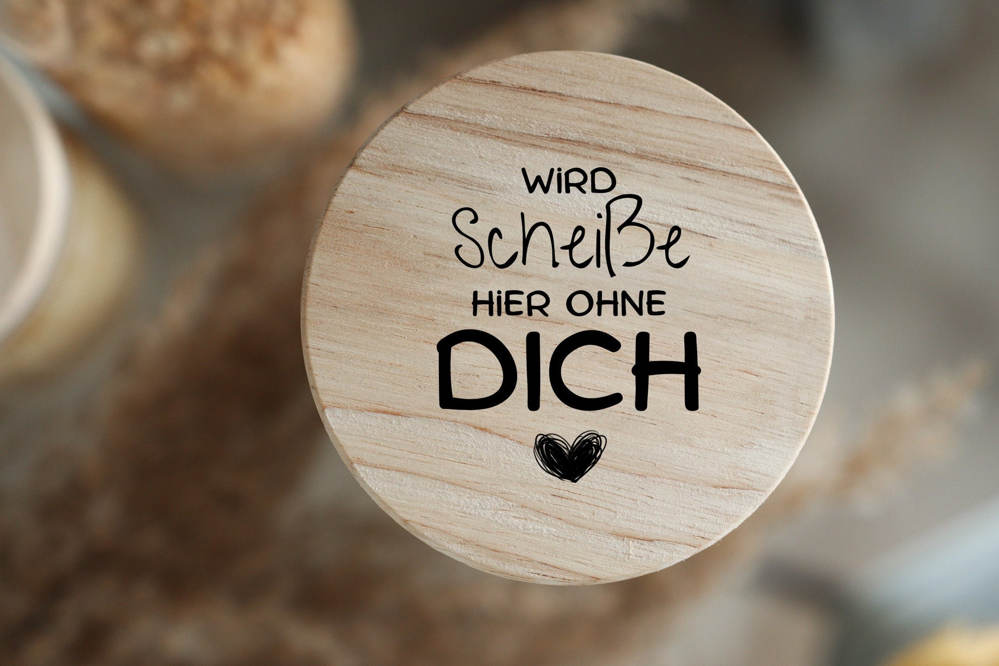Personalisiertes Vorratsglas - Aufbewahrungsglas - 4 Größen - Holzdeckel - personalisierbar - Geschenk für Freundin/Mama/Hebamme - Keksdose