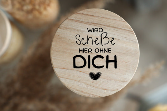 Personalisiertes Vorratsglas - Aufbewahrungsglas - 4 Größen - Holzdeckel - personalisierbar - Geschenk für Freundin/Mama/Hebamme - Keksdose