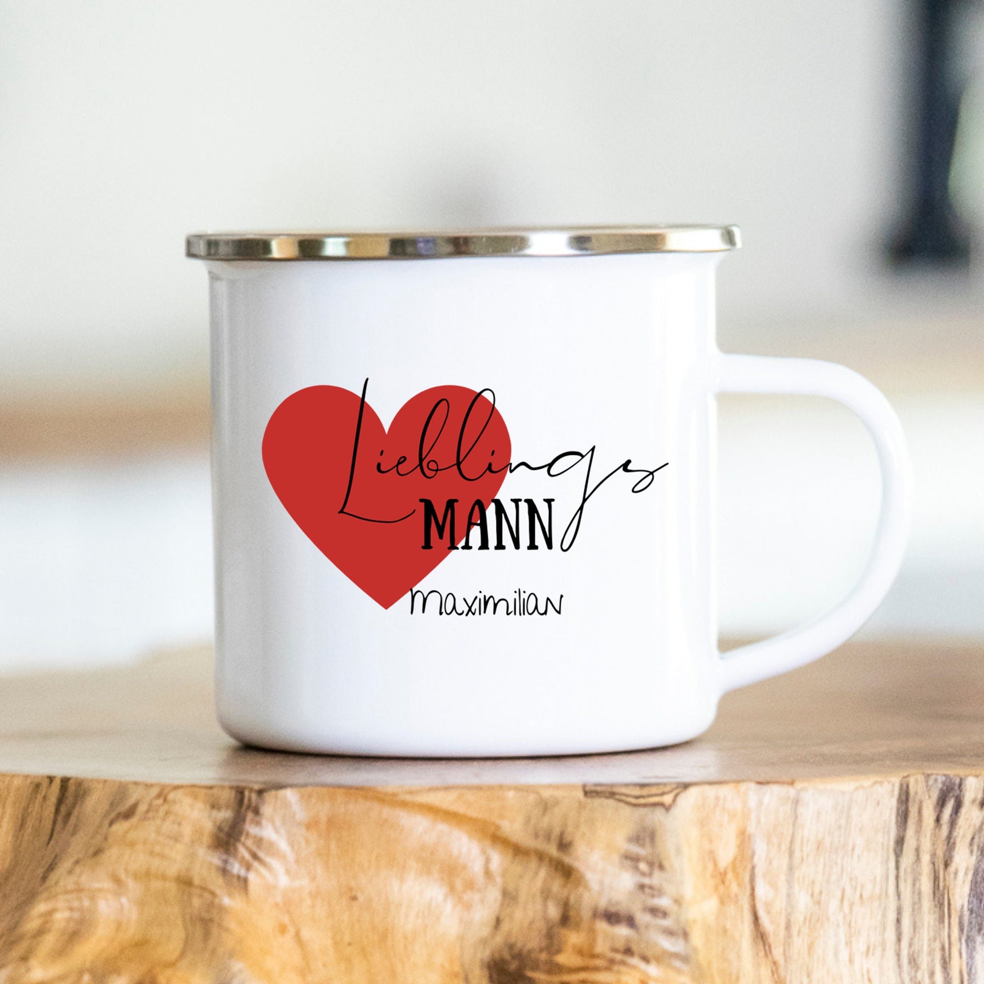 Lieblingsmann mit großem Herz - personalisierte Tasse