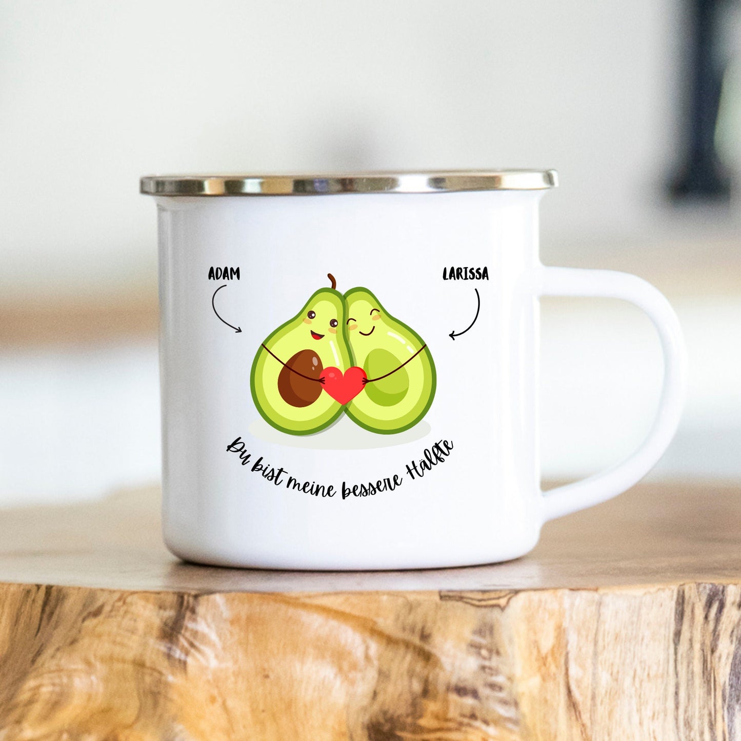 Du bist meine bessere Hälfte - Avocado - Tasse